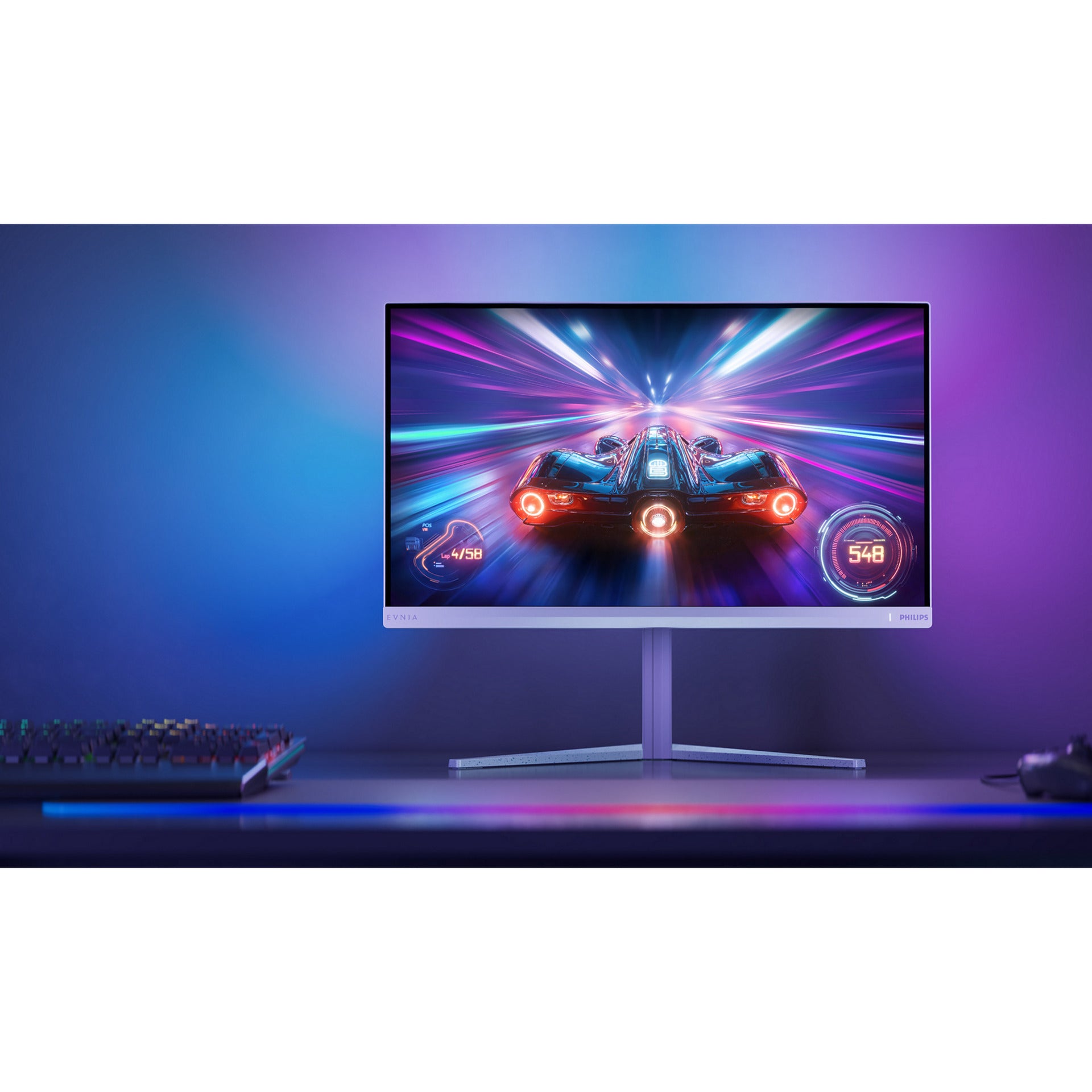 Monitor da gioco Philips Evnia 27m2n5901a 27 4k UHD (bianco, 2x HDMI, porta display, 2x USB-A, USB-B, USB-C, 160 Hz 320 Hz)