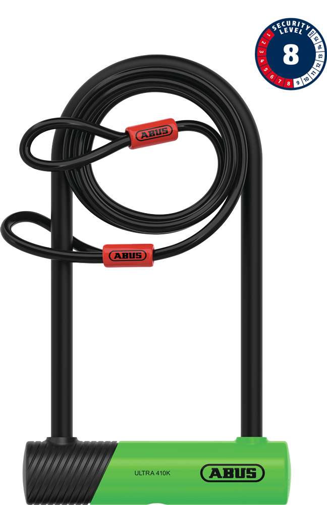 Abus ultra 410k 170hb230 u-lock incl. cobra loop cable and sh bracket