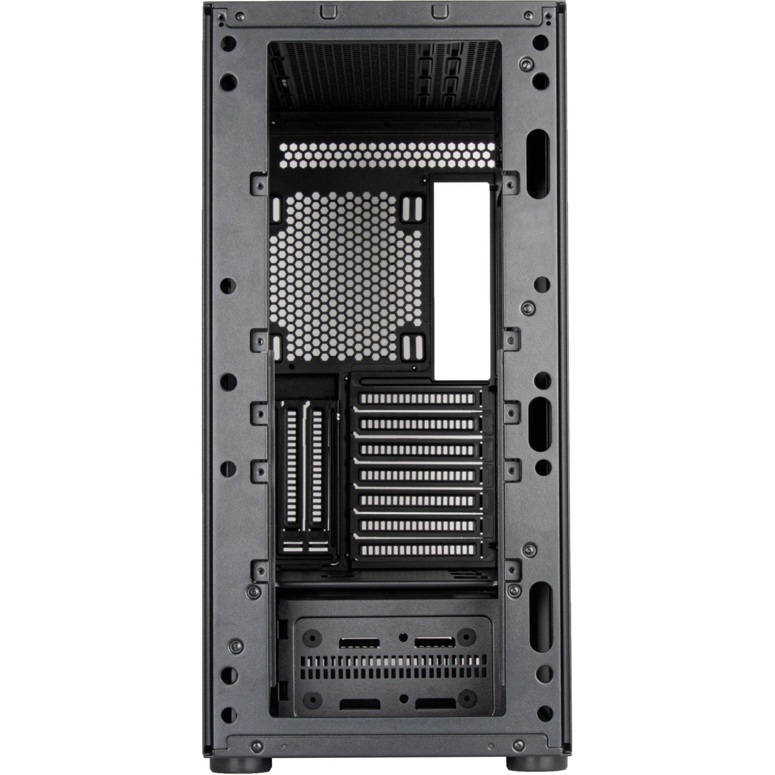 Silverstone sst-sed1-b midi tower behuizing (zwart | 2x usb-a | 1x usb-c)