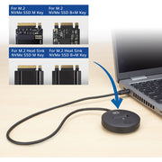 Act connectivity m.2 nvme pcie ssd dockingstation, usb-c 3.2 gen2 (zwart) - afbeelding 4