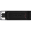 Kingston datatraveler 70 64 gb usb-stick (zwart, dt70 64gb, usb-c 3.2 gen 1)