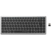 Tastiera compatta multidispositivo ricaricabile Kensington KB435 EQ (grigia, layout internazionale USA (QWERTY), interruttori a forbice, 80% (TKL), USB, 2,4 GHz, Bluetooth 5.4)