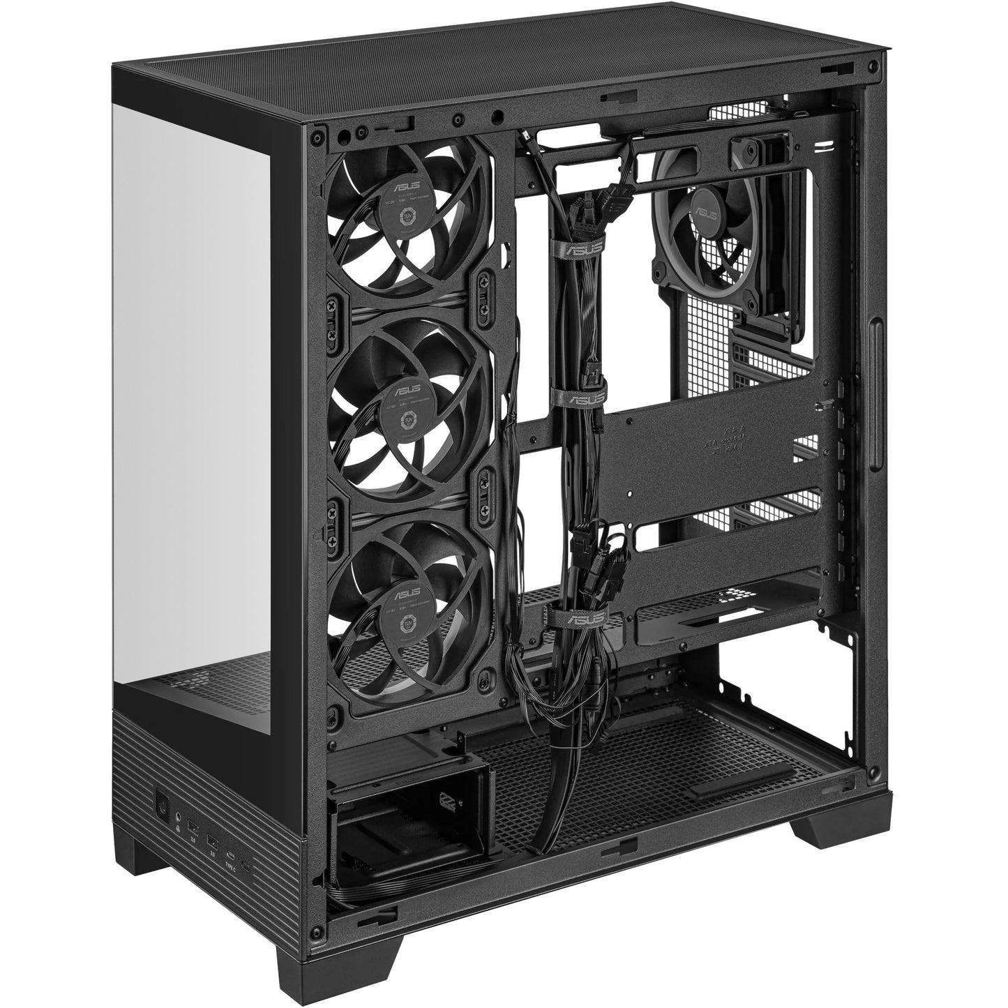 Carcasa de torre midi Asus a31 plus (negro | 2x USB-A | 2x USB-C | vidrio templado)