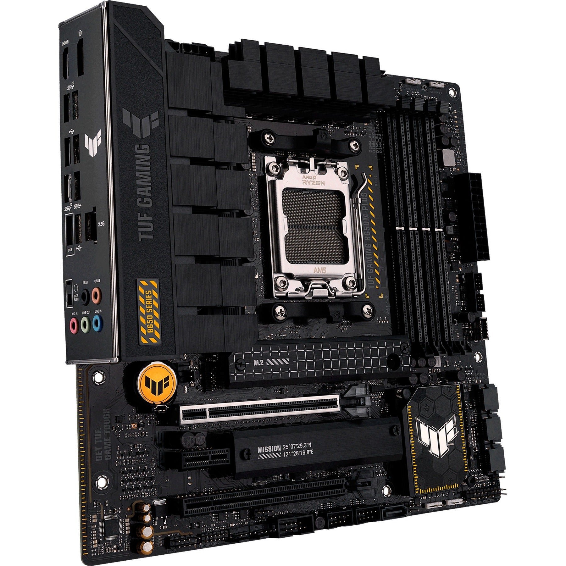 Asus tuf gaming b650m-plus socket am5 moederbord (zwart, raid, 2.5 gb-lan, sound, µatx)