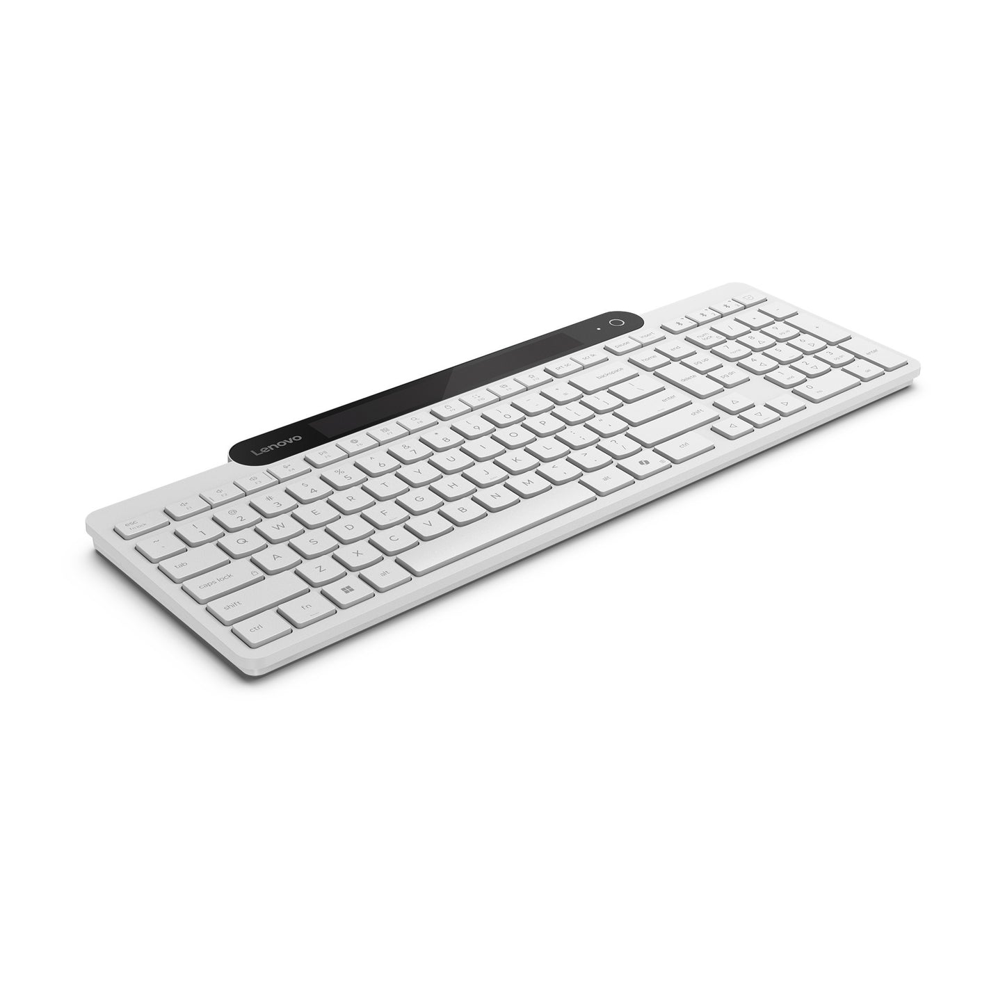 Teclado Bluetooth de carga automática Lenovo 800 (blanco, diseño de EE. UU. (QWERTY), émbolo, 100 %, interruptor de émbolo, Bluetooth 5.1, USB-C)