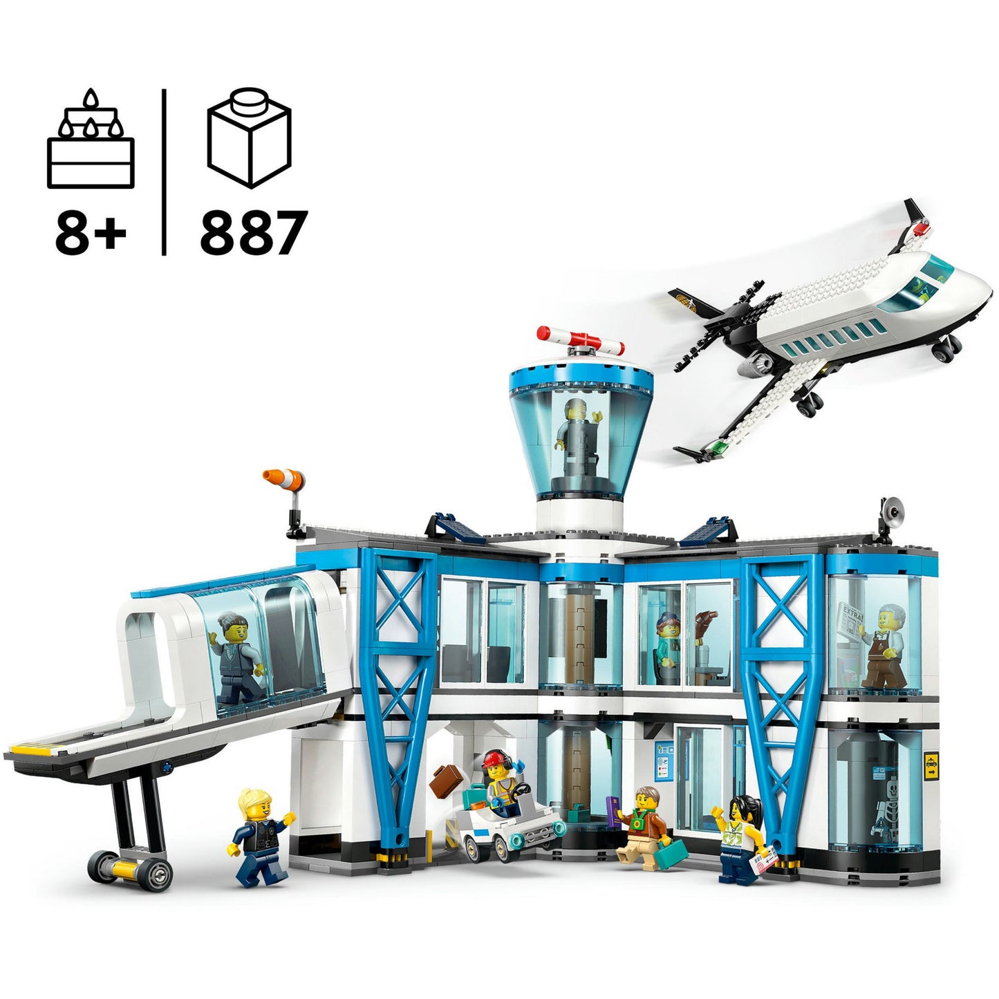 Lego my city 60502 aeropuerto con avión