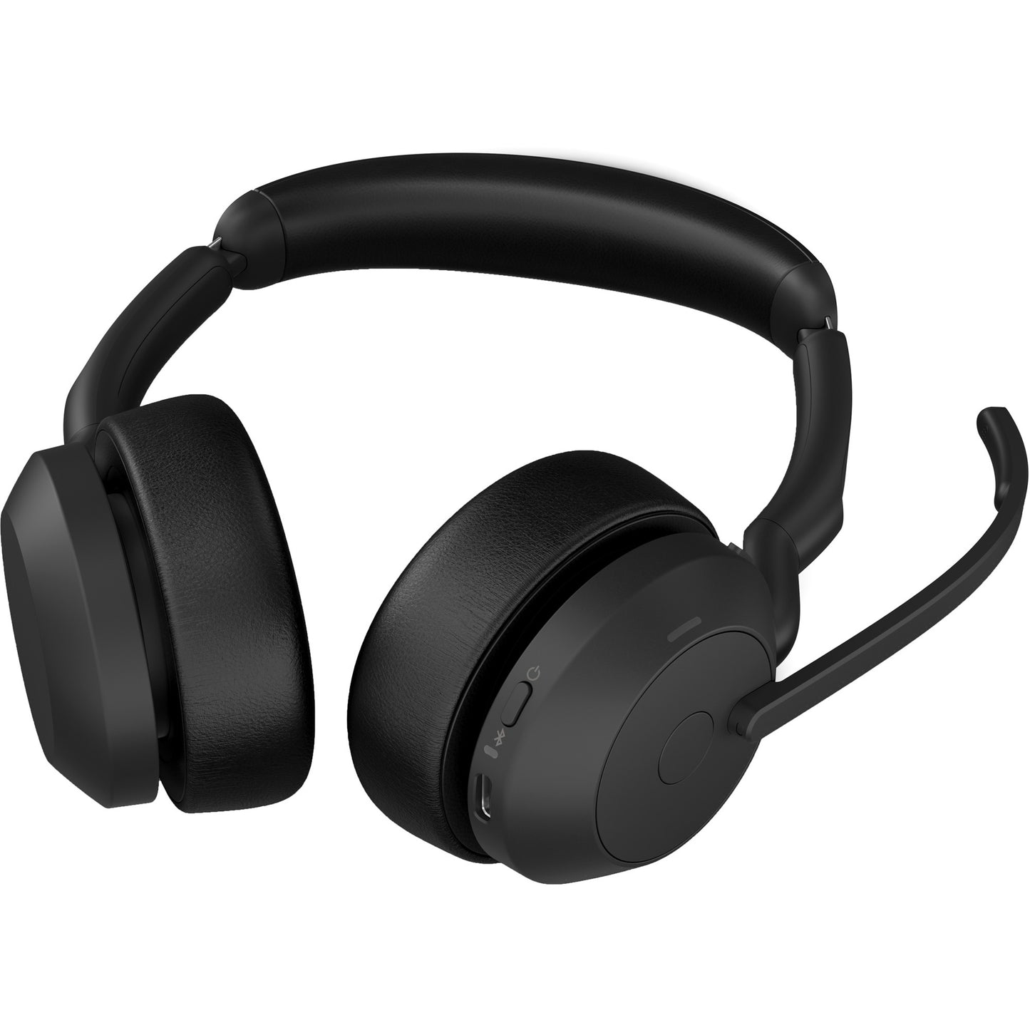 Jabra evoluciona2 55, auriculares supraaurales uc (negro, estéreo, USB-A, Link380a, certificado para Google Meet y Zoom)