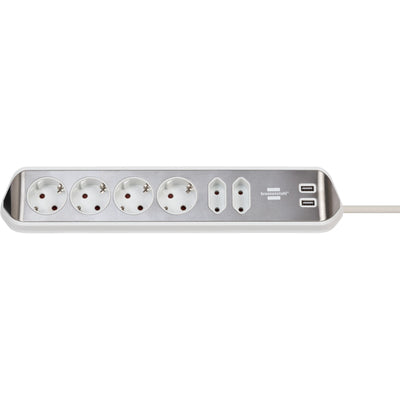 Brennenstuhl Estilo Corner Stop contatta 4 volte con USB Charging Func