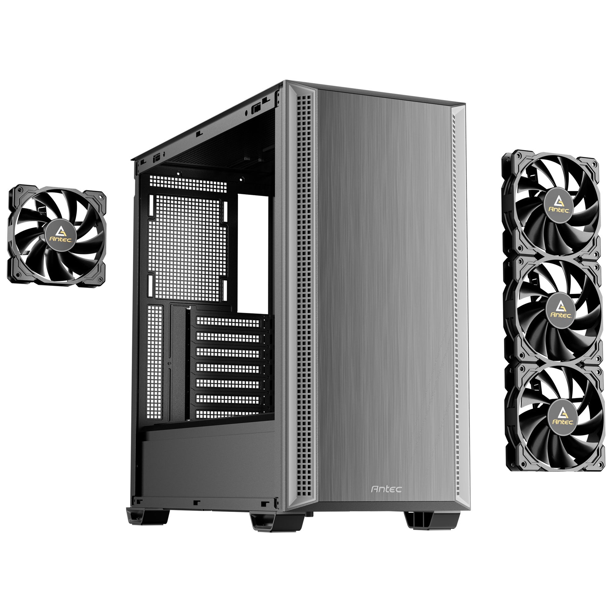 Custodia midi tower Antec p7 s (nero argento | 2x USB-A | 1x USB-C)