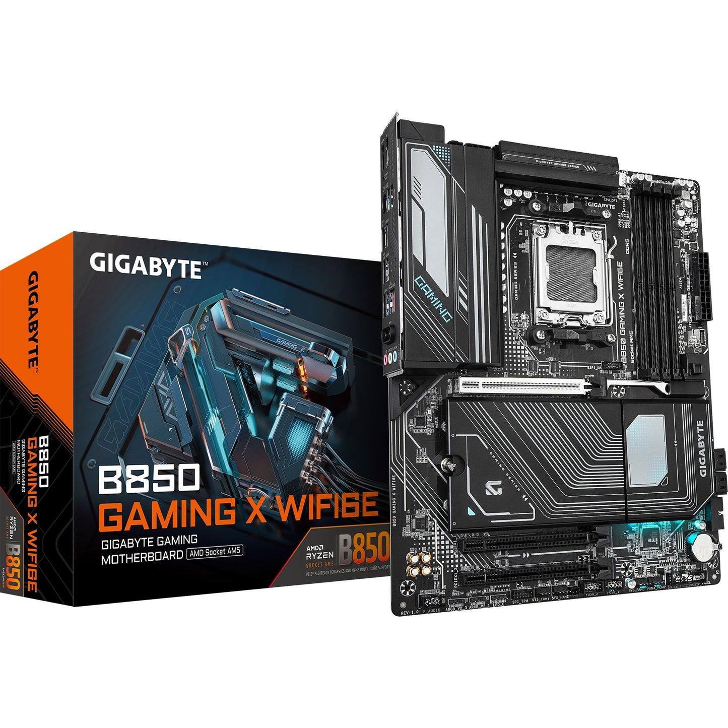 Gigabyte B850 Gaming x Wifi6E, ATX, AMD AM5, B850, 4x DDR5 8200 O.C, 2,5GBE, Wi-Fi 6th, Bt 5.3, USB-C