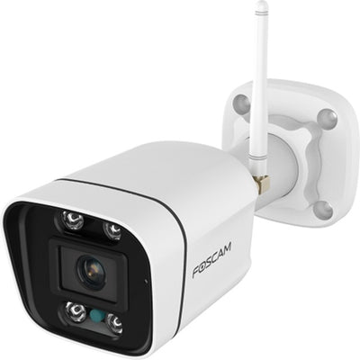 Foscam v5p, telecamera wifi dual-band 3k 5mp con allarme sonoro e luminoso (bianco)