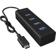 Icy box ib-hub1409-c3 usb-hub (zwart, 4x usb-a 3.2 (5 gbit s), 1x usb-c 3.2 (5 gbit s)) - afbeelding 1