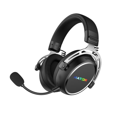 Cuffie da gioco over-ear wireless Hator Hypergang 3 (nere, RGB, USB Bluetooth da 2,4 GHz)