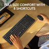 Logitech mk295 silent wireless keyboard and mouse combo desktopset (zwart, us-international lay-out (qwerty), 100%)