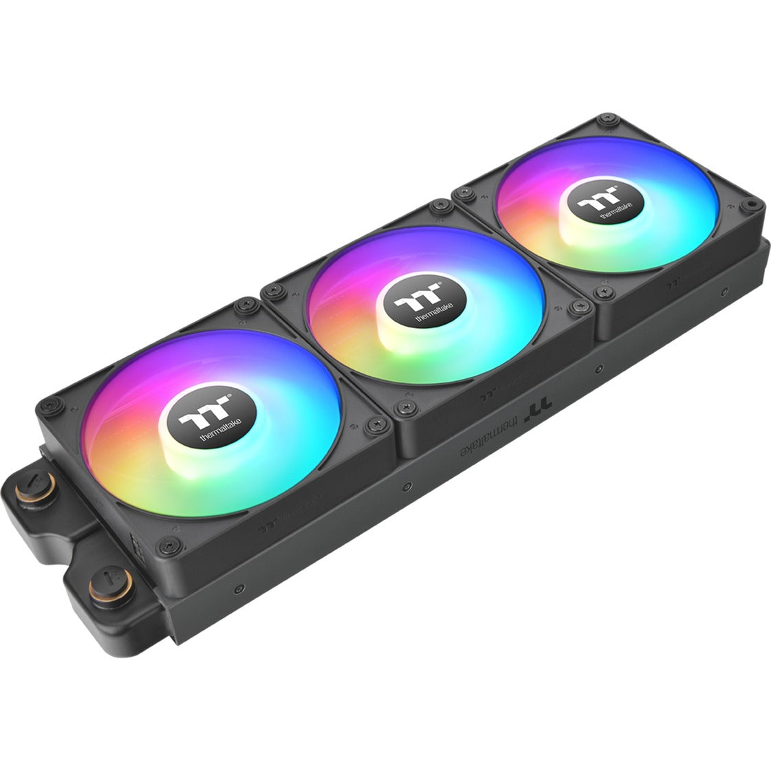 Thermaltake CT120 EX Ventola di raffreddamento per PC con sincronizzazione inversa Arbb (pacchetto da 3 ventole) Ventole per case (Nero, 3 pezzi, 120 x 120 x 25 mm, PWM)