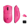 Ratón inalámbrico para juegos Mchose K7 ultraligero (rosa, RGB, USB 2,4 GHz, 42.000 ppp)