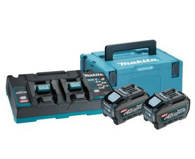 Kit avviamento batteria Makita xgt dc40rb 2xbl4050f