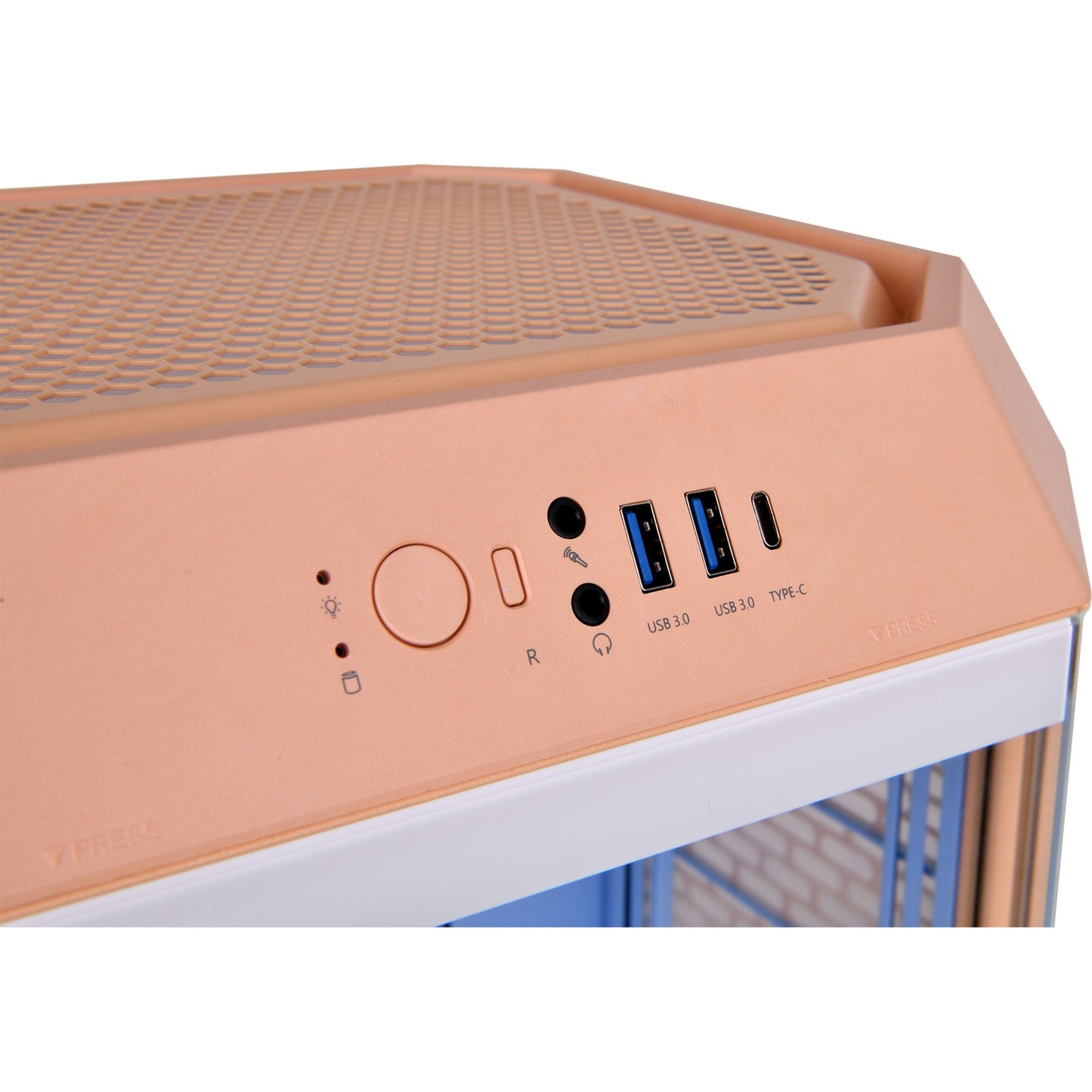 Thermaltake the tower 300 - custodia mini tower color pesca fuzz (pesca | 3x USB-A | vetro temperato)