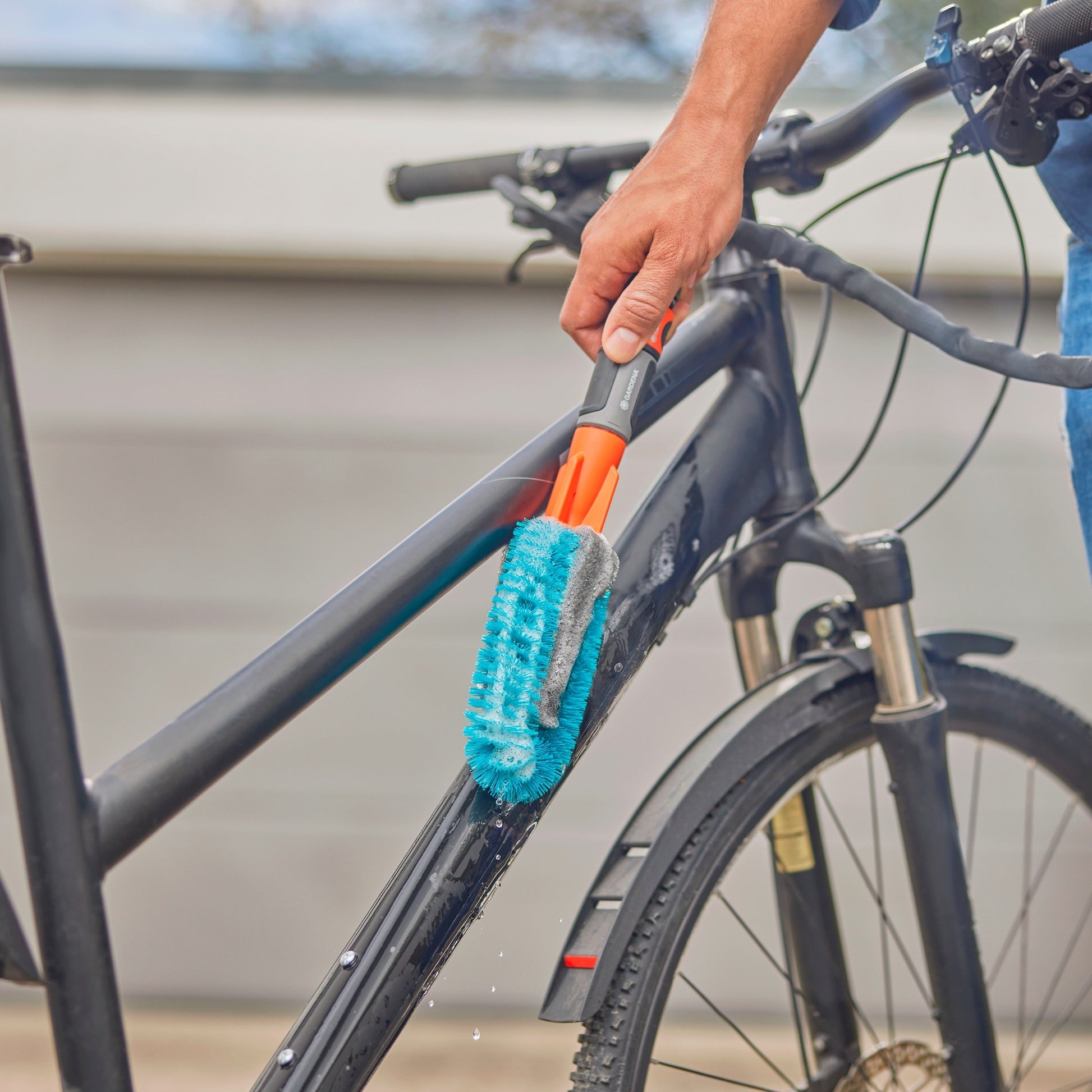Gardena pulitystem fietswasset, con pennello per biciclette, tubo