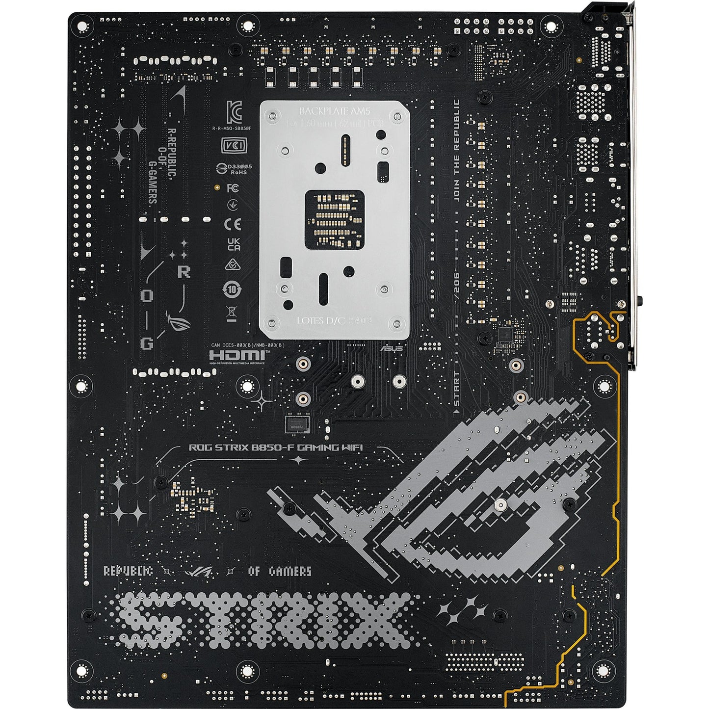 Scheda madre Asus ROG Strix B850-F Gaming WiFi Socket AM5 (2,5 GB-LAN, Wi-Fi 7, BT, audio, ATX)