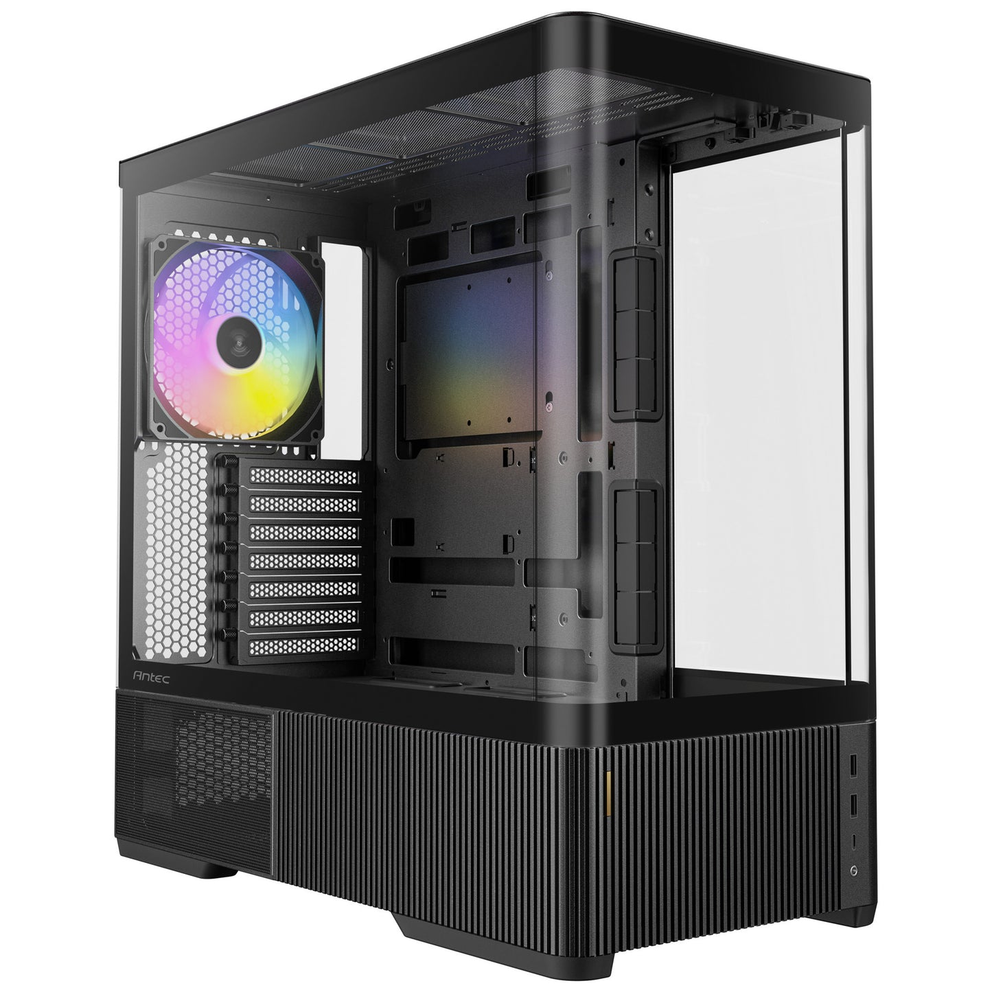 Carcasa torre midi Antec c6 curve argb (negro | 2x USB-A | 1x USB-C | vidrio templado)