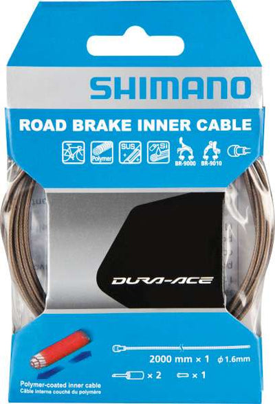 Cable interior de freno de polímero de carretera Shimano 1,6 mm x 2000 mm