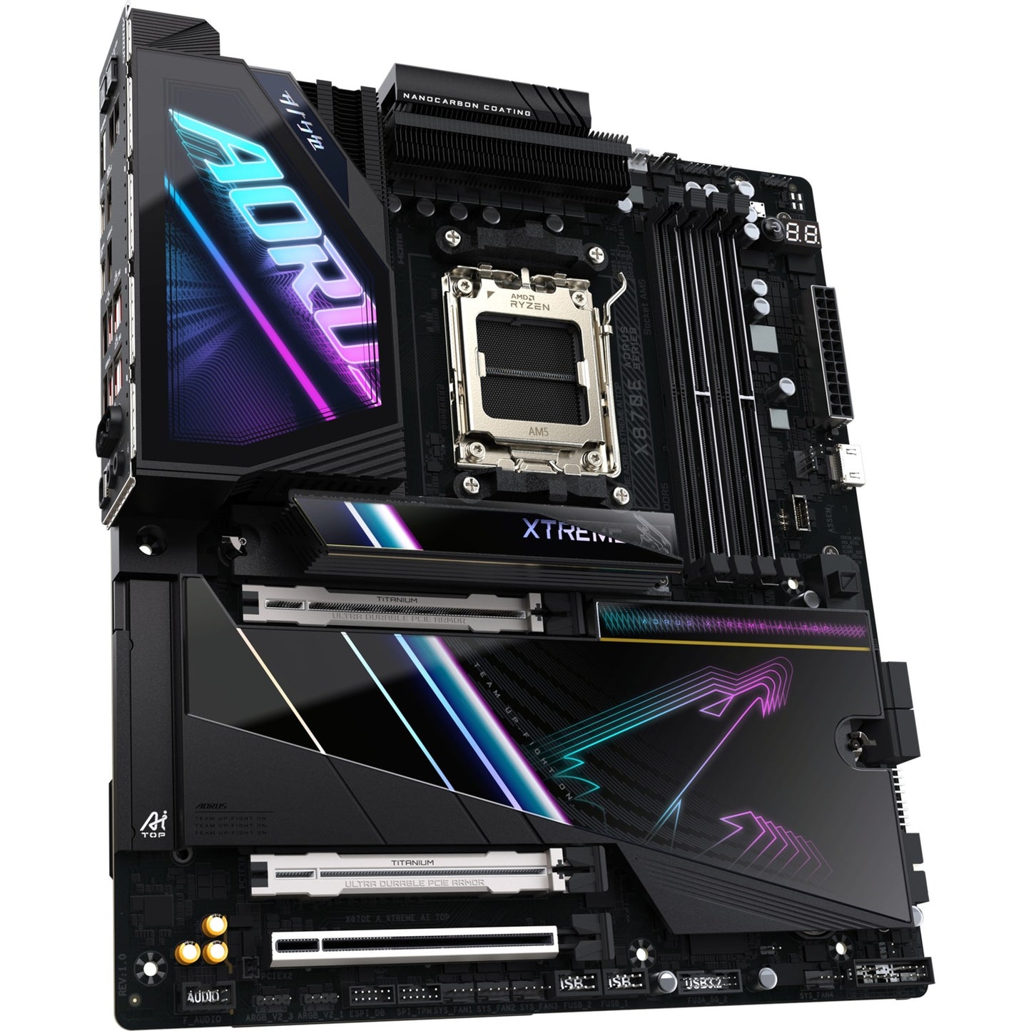 Scheda madre Gigabyte x870e a xtreme AI Top Socket AM5 (nera, RAID, 2x 10 GB-LAN, WLAN, BT, audio, E-ATX)