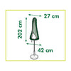 Nature tuinmeubelafdekhoes voor staande parasol (klein) afdekking (grijs, 6030616)