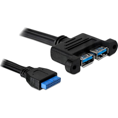 DELOCK USB 3.0 PIN HEADER FEMMA> 2X USB-A 3.0 Female PA