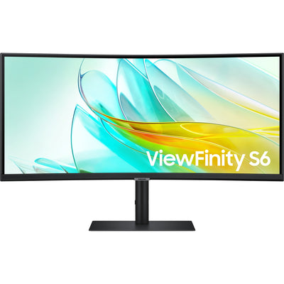 Monitor ultrawide curvo Samsung Viewfinity S6 S65UC 34 (nero, HDMI, Displayport, 3x USB-A, USB-B, USB-C, RJ-45)