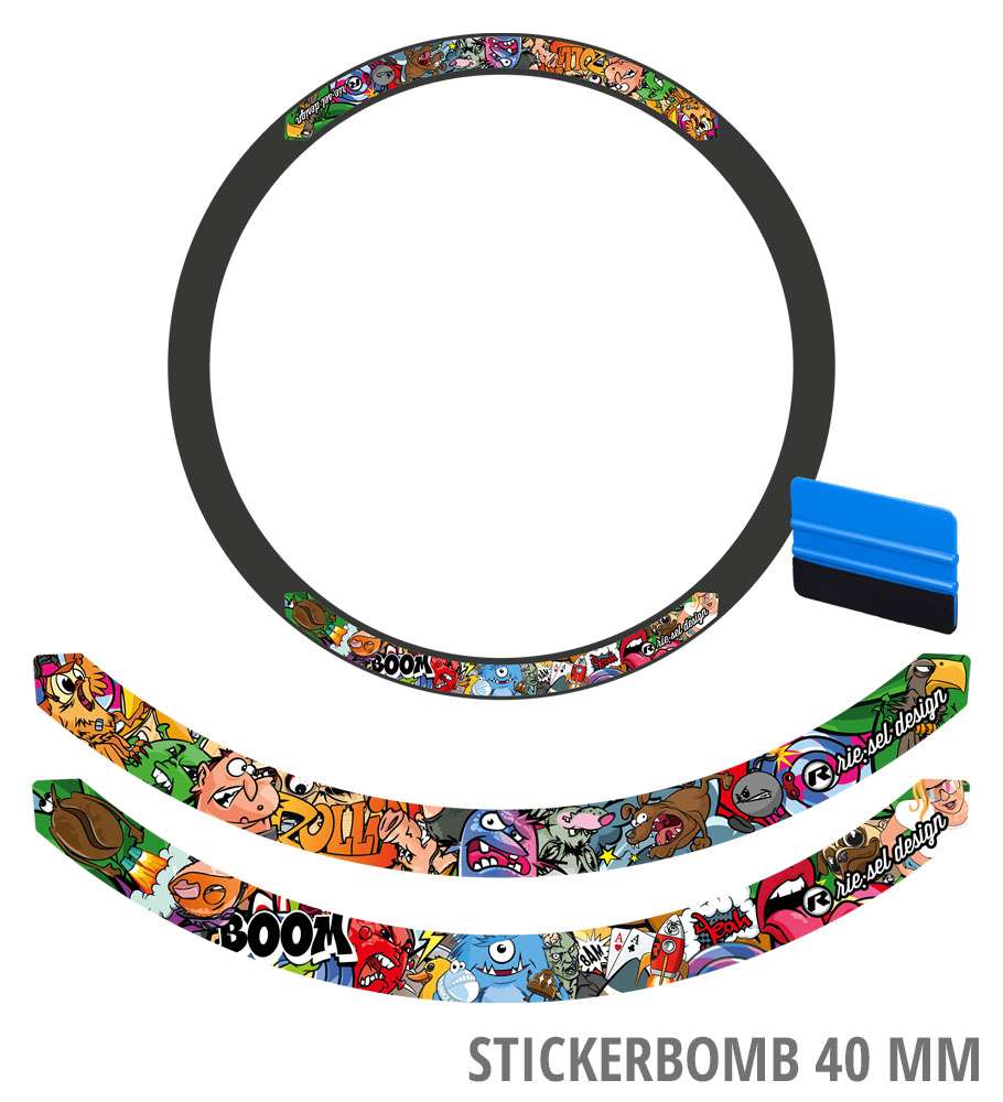 Juego de pegatinas para llantas Rie:sel design 40mm