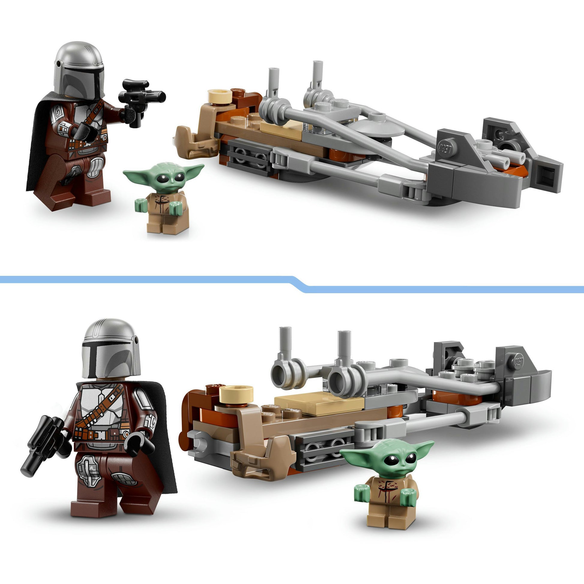 Lego Star Wars TM 75436 La Speeder Bike del Mandalorian e di Grogu | 2 pezzi