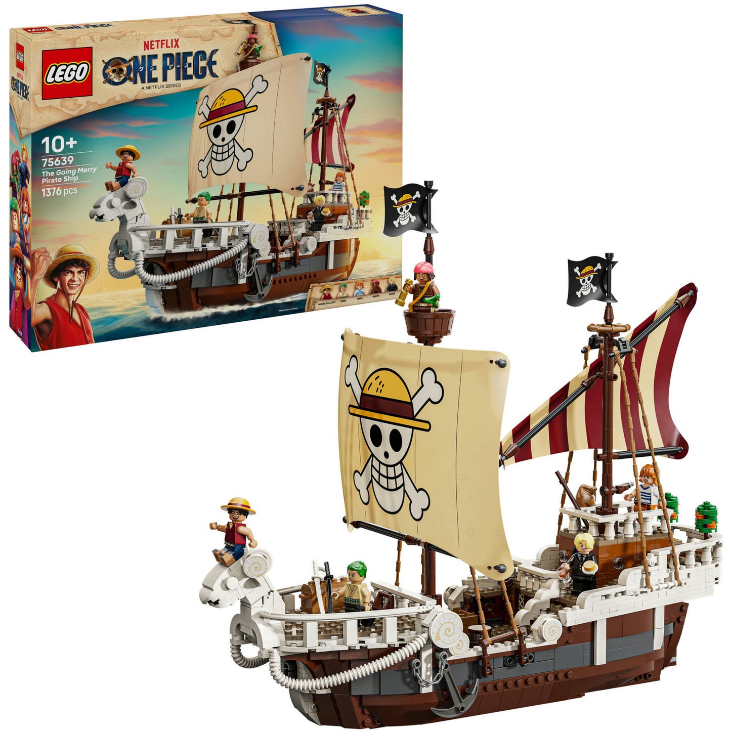 Lego One Piece 75639 la nave pirata che va allegra