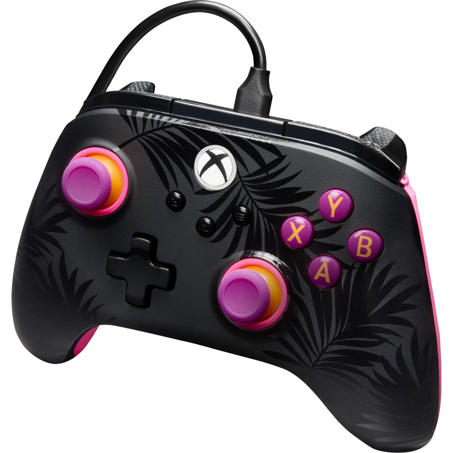 Vantaggio Powera plus controller cablato per xbox serie x|s - palme al chiaro di luna (rosa, xbox serie x|s, xbox one, PC)