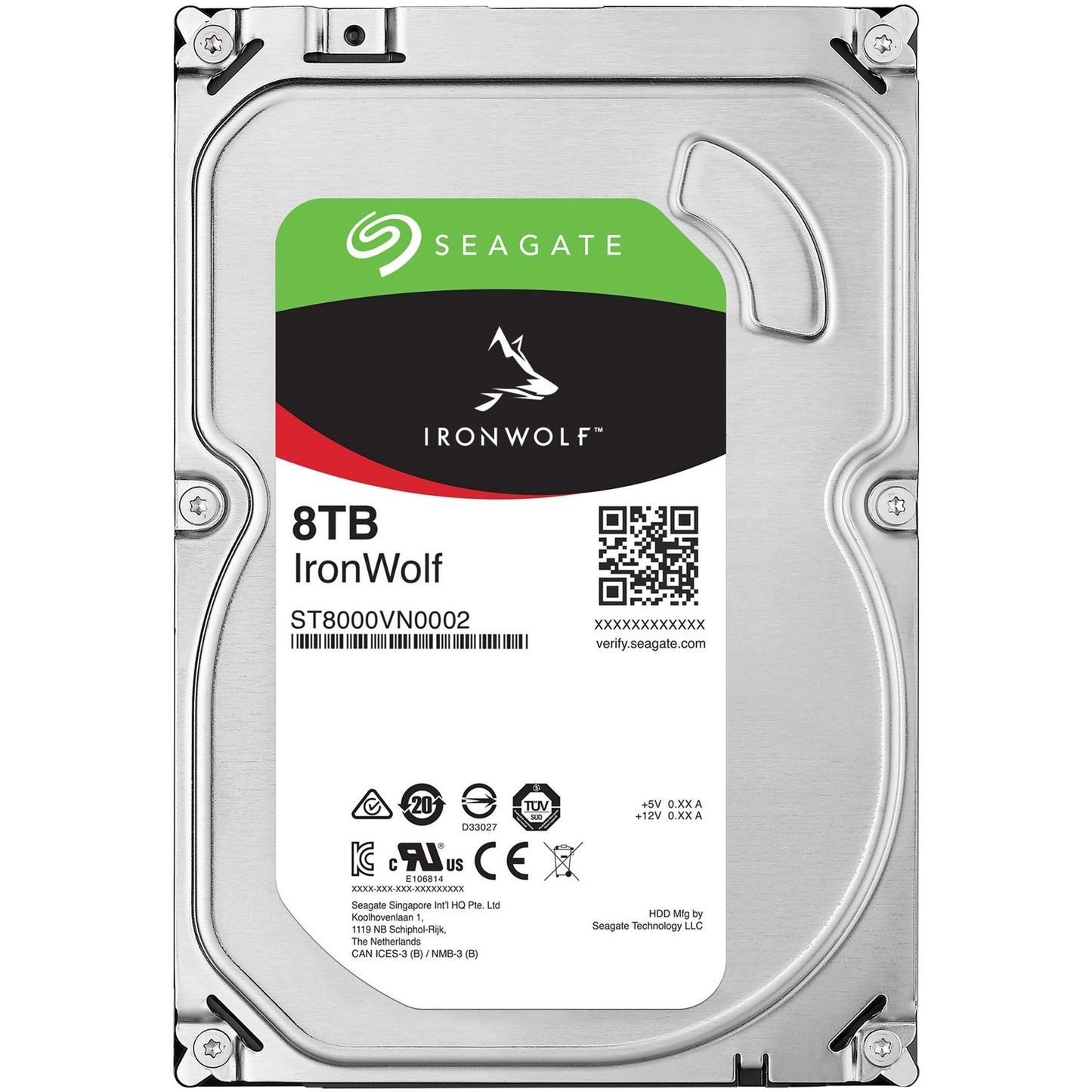 Disco rigido Ironwolf di Seagate da 8 TB (ST8000VN004, SATA 600, 24 7)