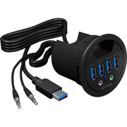 Icy box ib-hub1403a usb-hub (zwart) - afbeelding 1