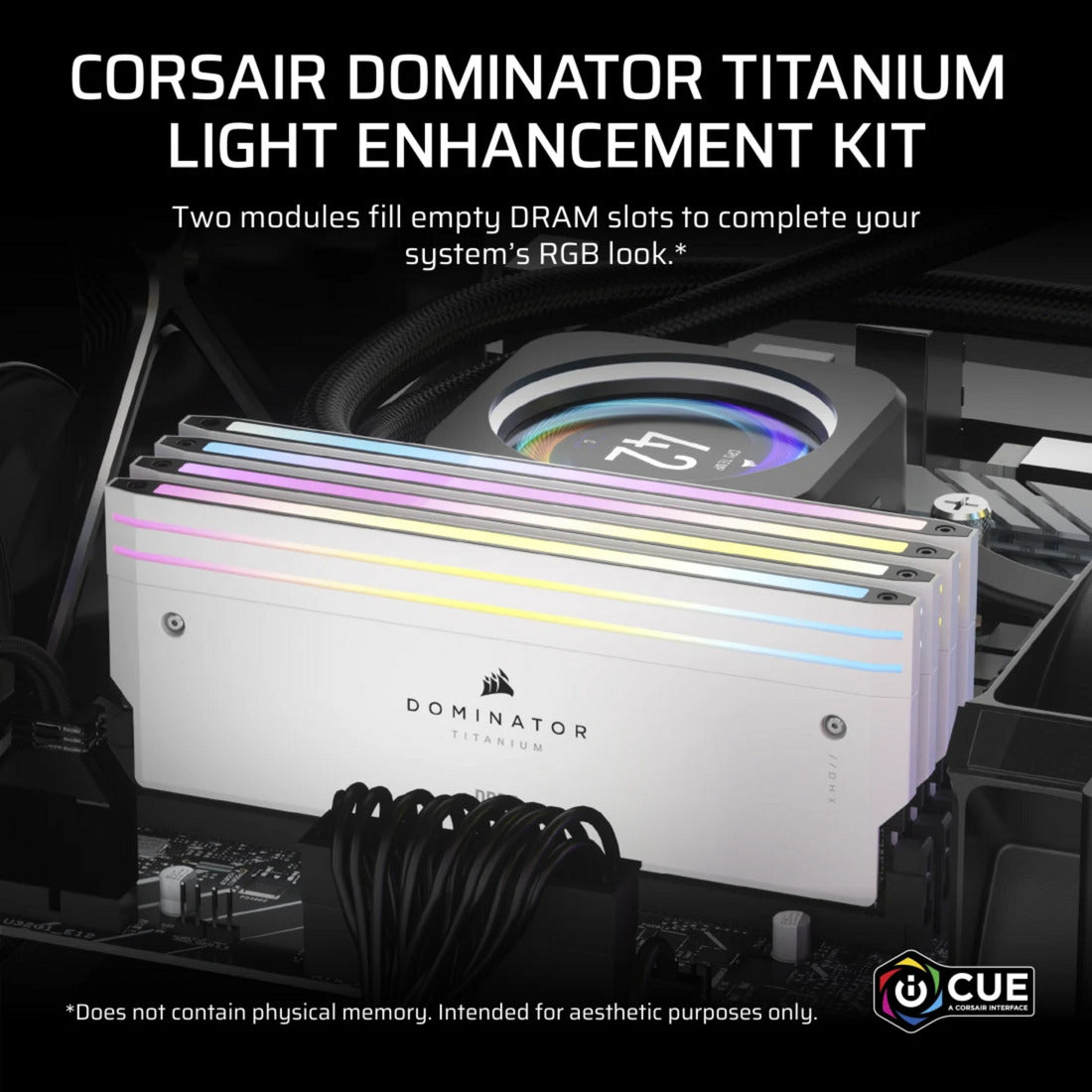 Corsair dominator titanio ddr5 kit de mejora de iluminación iluminación led (blanco, cmmplekit2w)