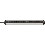 Brennenstuhl premium-alu-line stekkerdoos 12-voudig 3 m h05vv-f 3g1,5 2x 6-voudig schakelbare contactdozen - afbeelding 1