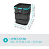 GardenA Garden Waste Pocket Pop-Up Rectangular, Tamaño L