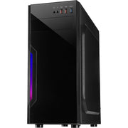 Inter-tech b-42 rgb midi tower behuizing (zwart | 3x usb-a | rgb | window) - afbeelding 3
