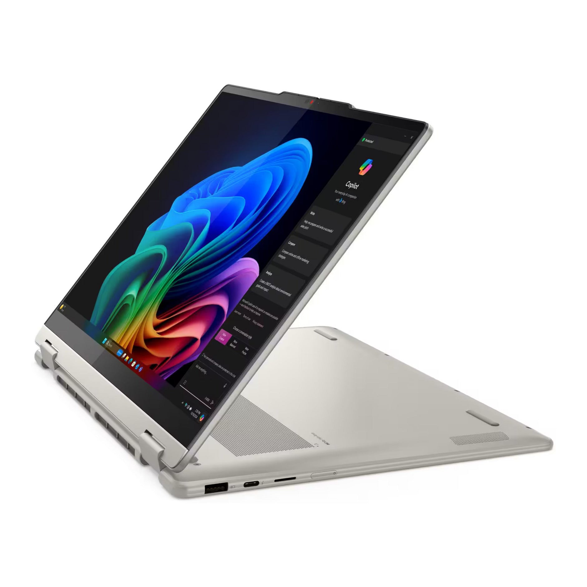 Lenovo yoga 7 2 en 1 14ill10 (83jq00fvmh) 14 copiloto+ portátil (blanco brillante | core ultra 5 226v | gráficos intel arc 130v | 16 GB | 512 GB SSD | táctil)