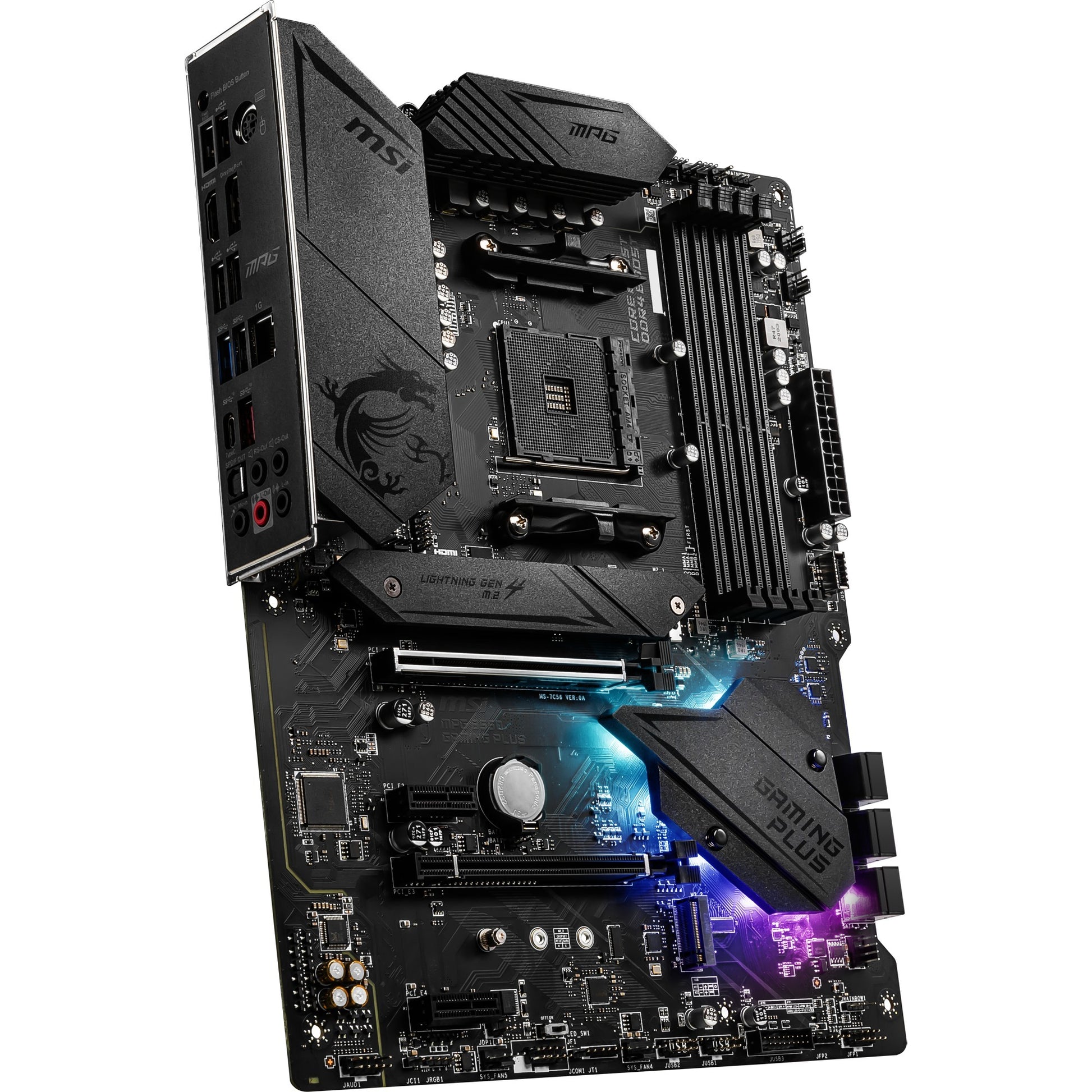 Msi mpg b550 gaming plus socket am4 moederbord (zwart, raid, gb-lan, sound, atx)