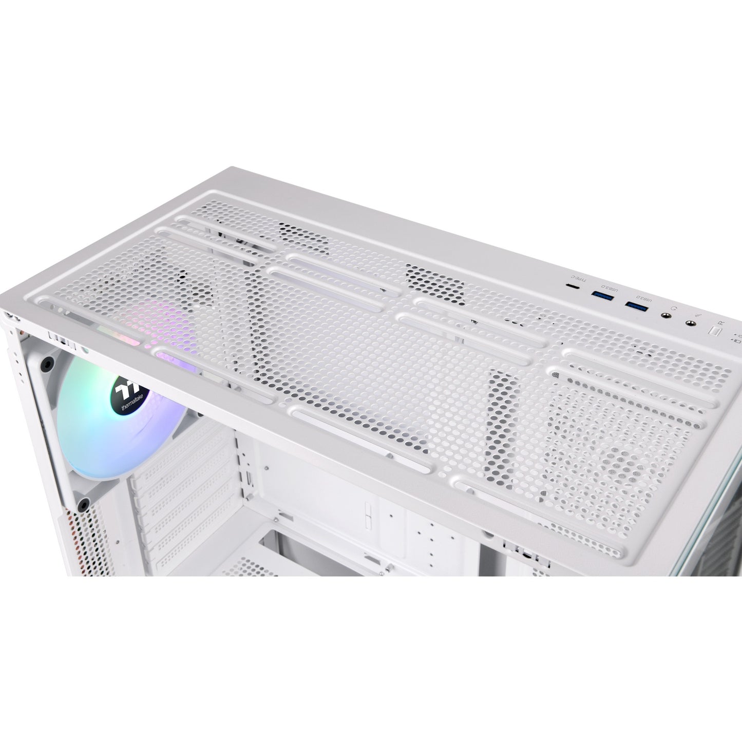 Thermaltake view 270 tg argb - snow midi tower behuizing (wit | 2x usb-a | 1x usb-c | rgb | tempered glass)