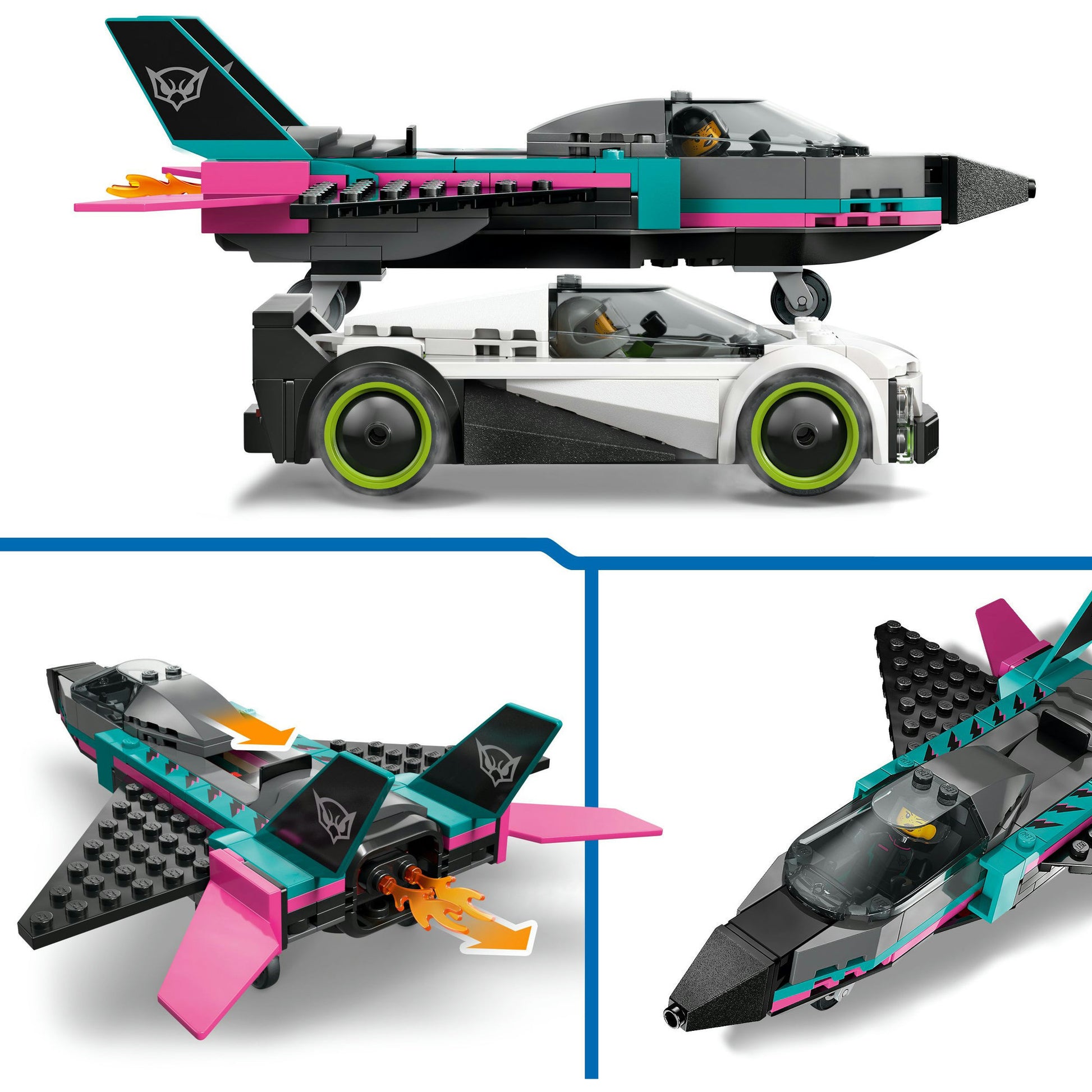 Lego city 60489 avión a reacción versus auto deportivo