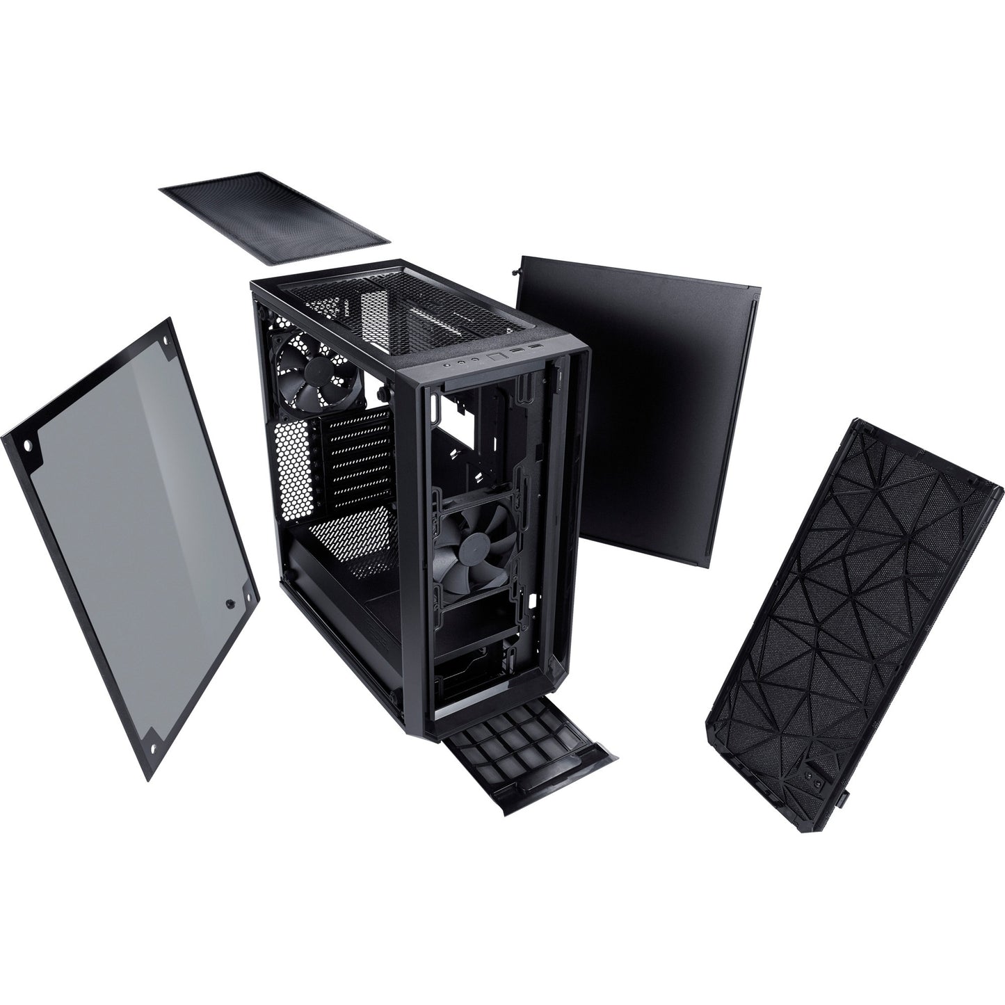 Design frattale Meshify C vetro temperato scuro