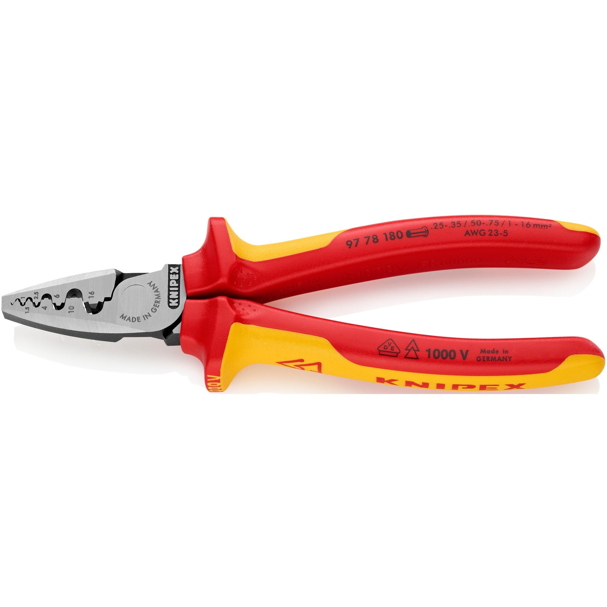 Knipex Krimptang para Veerindhulzen VDE 9778180