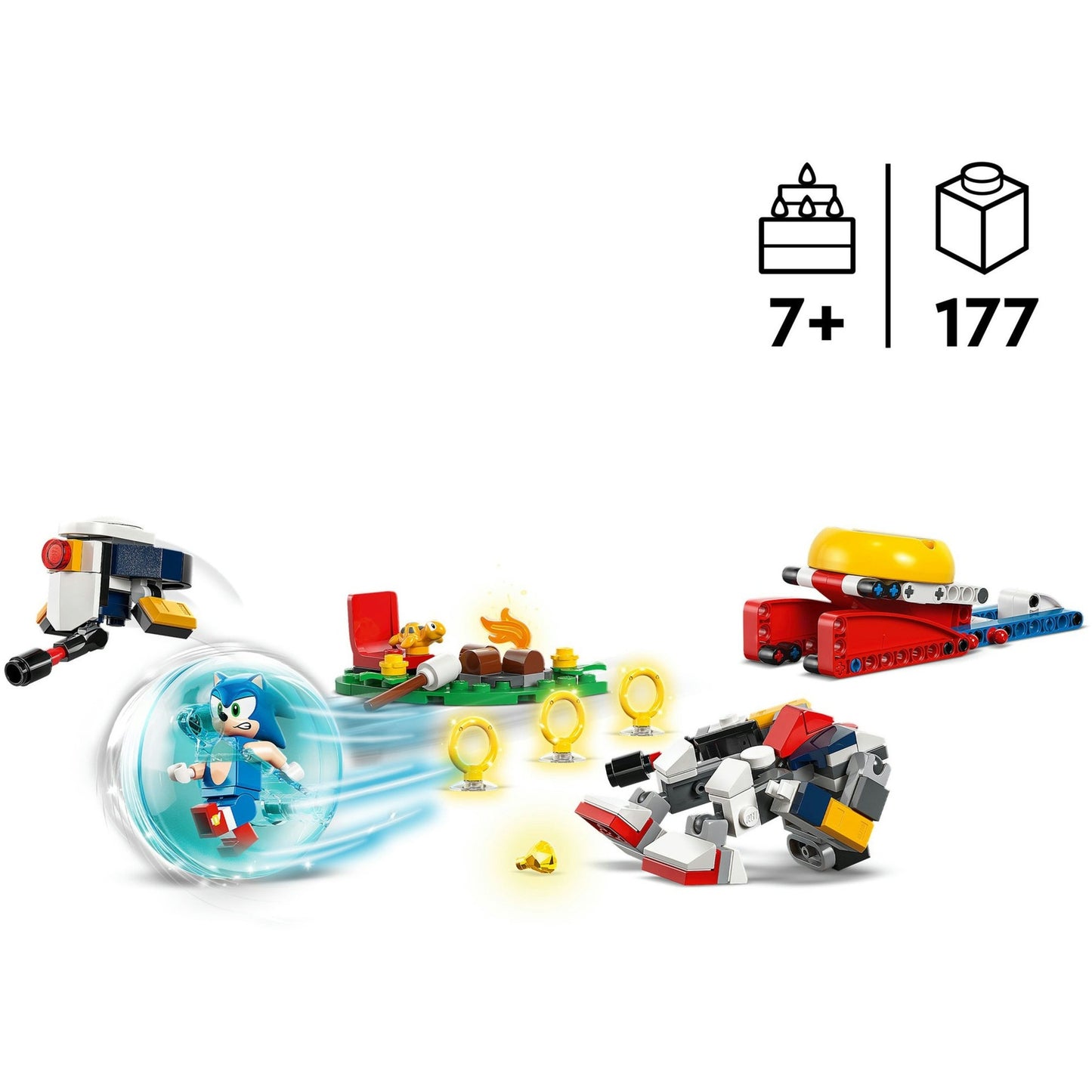LEGO LEGO LA HEDHOG 77001 Sonics Kraching en el Fire Camp