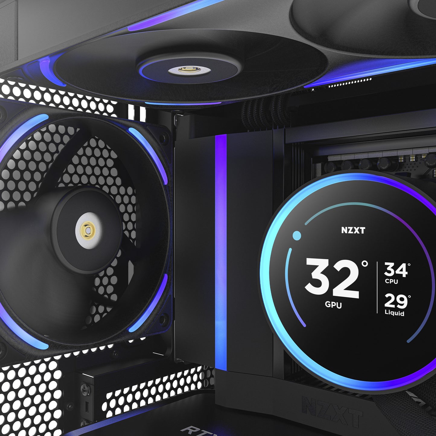 Nzxt f120x rgb ventilador de caja (negro, 120 x 120 x 30 mm, pwm)