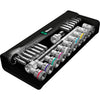 Wera 8100 sc 11 zyklop metalen ratelset gereedschapsset (zwart groen, 28-delig, volledig metalen omschakelbare ratel)