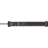 Brennenstuhl premium-protect-line, stekkerdoos 6-voudig met overspanningsbeveiliging (3m kabel, met schakelaar, made in germany) - afbeelding 2